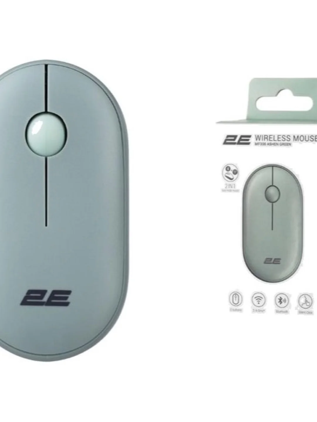 Mouse 2E MF300 Silent WL BT Ashen green 2