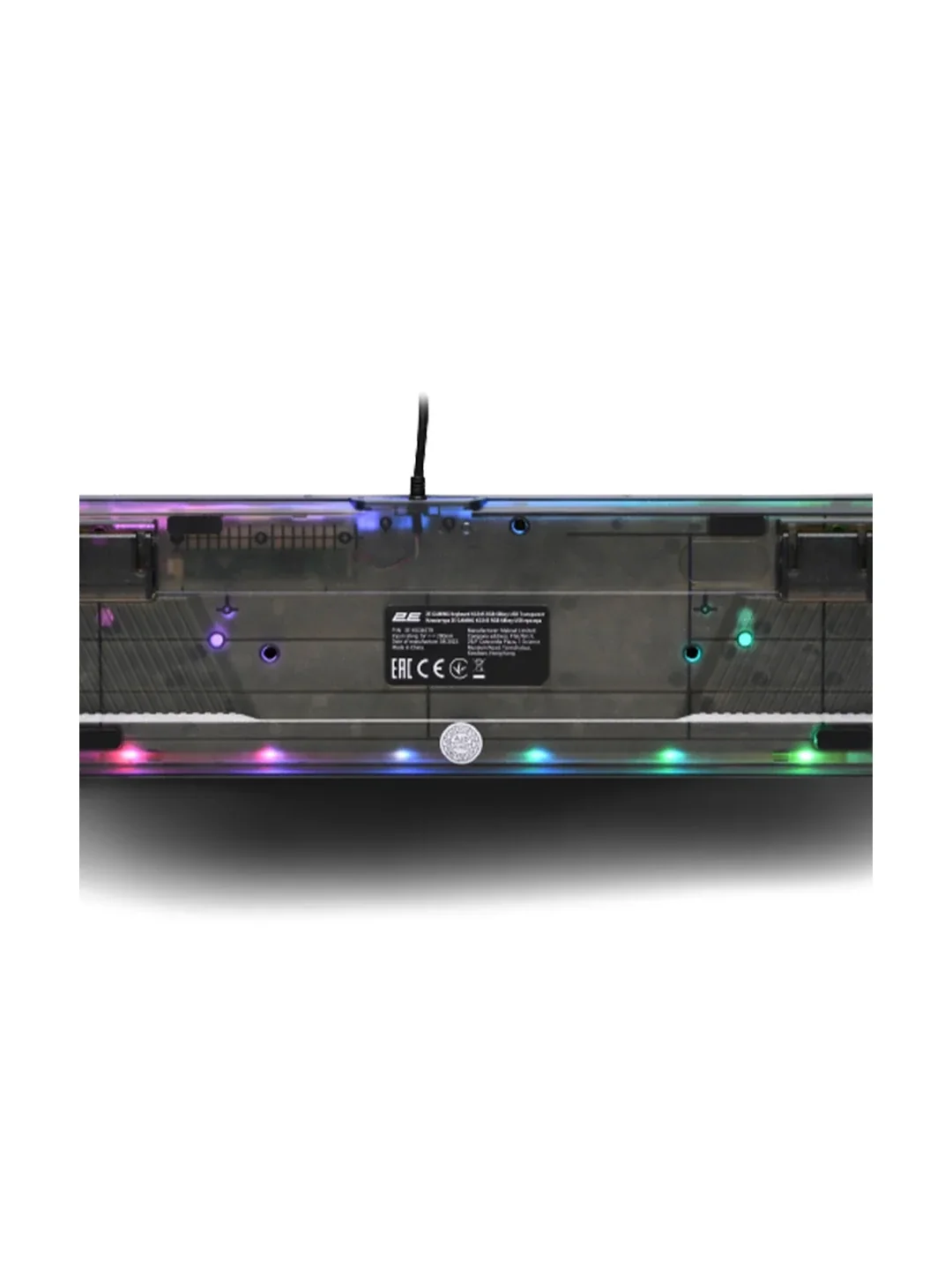 Клавиатура игровая 2E GAMING KG345 Transaprent USB Black Ukr