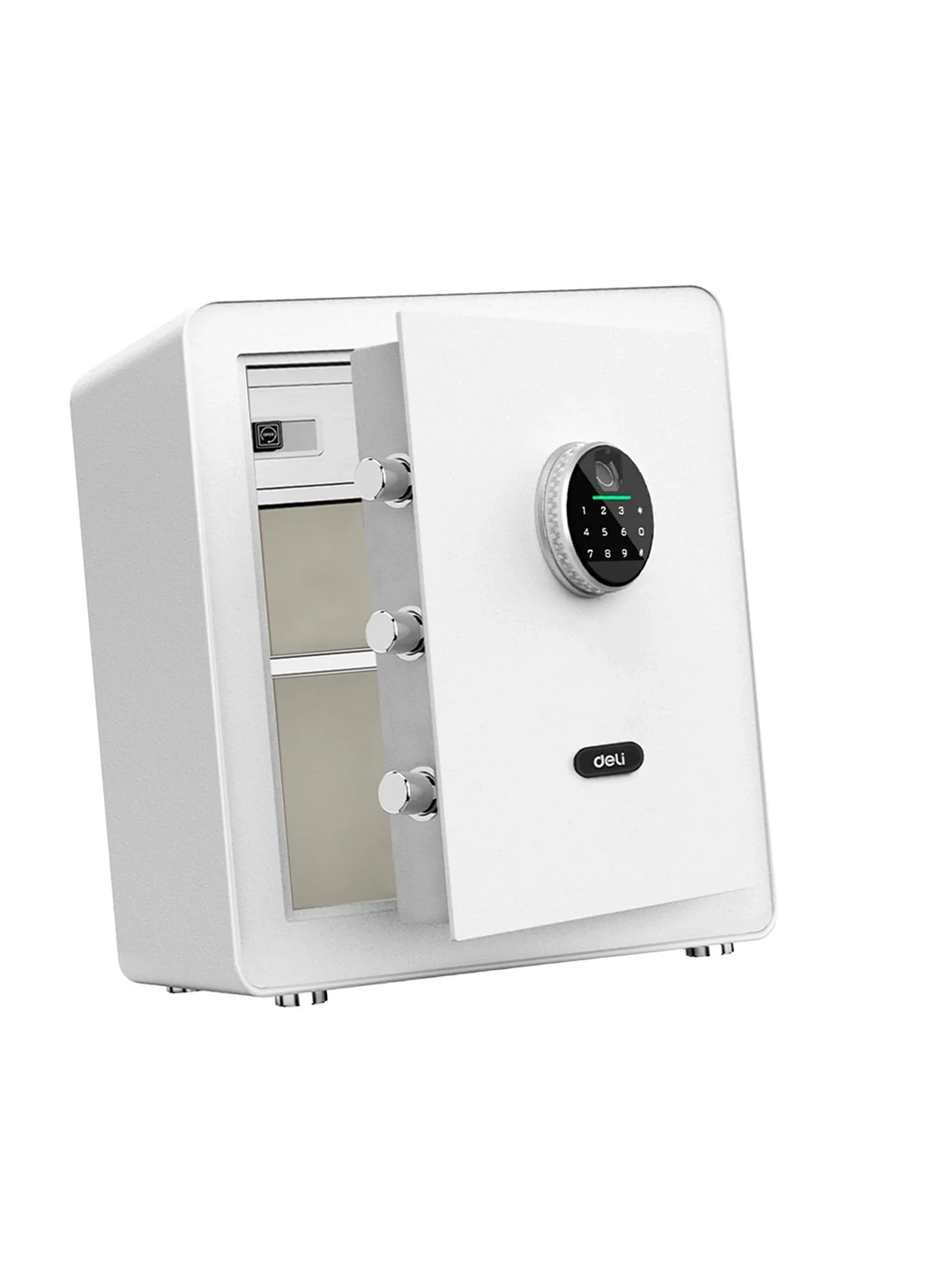Сейф H450*W380*D320 с отпечатком (бл) ET634 Deli 2