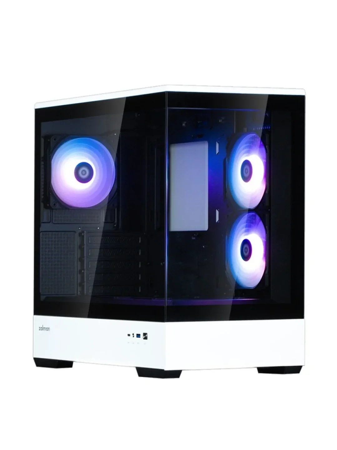 Zalman P30 korpusi, 1xUSB3.0, 1xUSBType-C, 3x120mm ARGB, VGA 420mm, LCS ready, TG Side Panel, mATX, qora/oq 2