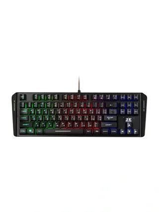 Клавиатура игровая 2E GAMING KG355 LED 87key USB Black Ukr
