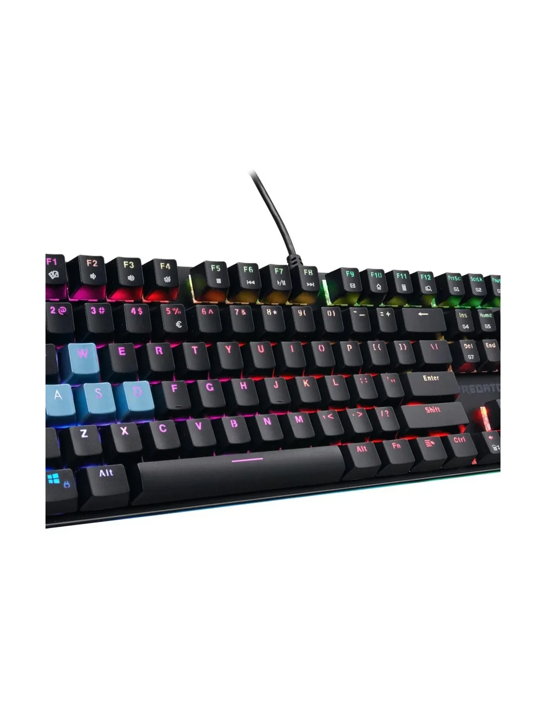 Клавиатура механическая Lemokey X4 84Key, Keychron Red, USB-A, QMK, EN/KZ/RU, Red led, черный