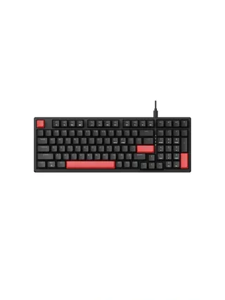 Клавиатура механическая Lemokey X5 104Key, Keychron Brown, USB-A, QMK, EN/UZ/RU, Red Led, черный X5-A3-UZ