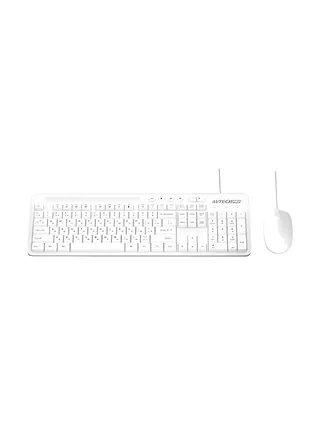 Комплект клавиатура и мышь проводной AVTECH PRO C304 (Белый)