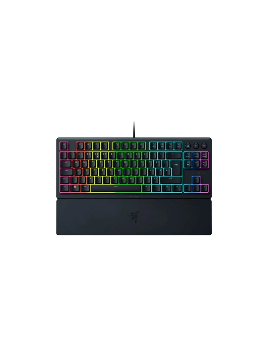 Клавиатура проводная Razer Keyboard mechanical Ornata V3 TKL 84key, Mecha-Membrane Switch, USB-A, EN/RU, RGB, black