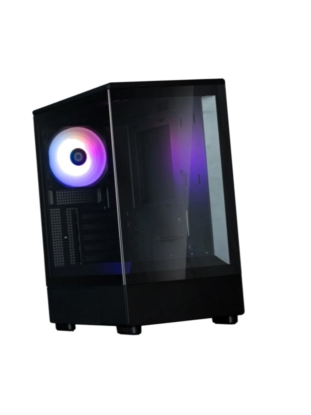 Корпус Zalman P10 без БП, 1xUSB3.0, 1xUSBType-C, 1x120мм ARGB, VGA 384мм, LCS ready, TG Side Panel, mATX, чёрный,P10BLACK 2