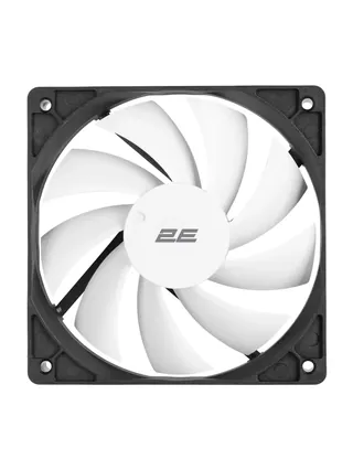 2E OEM (F120-S) korpus ventilyatori, 120mm, 3pin, oq qanotlari, qora ramka