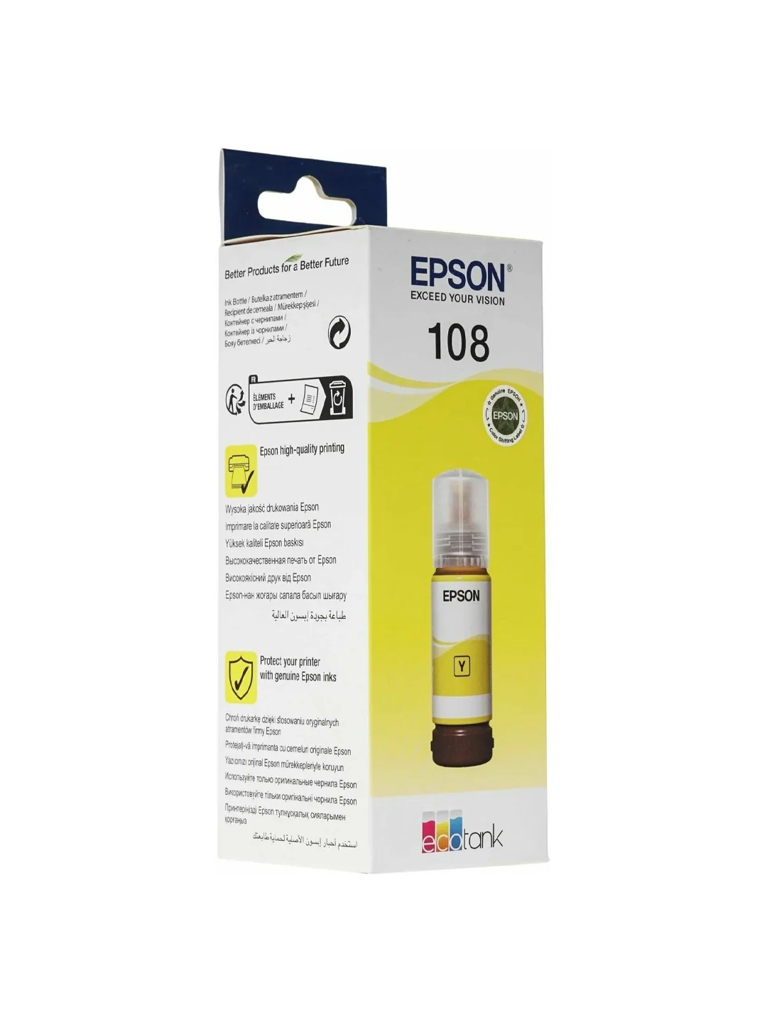 Epson 108 YE Ink Bottle (70 мл, 7200 стр., 2100 фото 10x15) для L8050 / L18050 2
