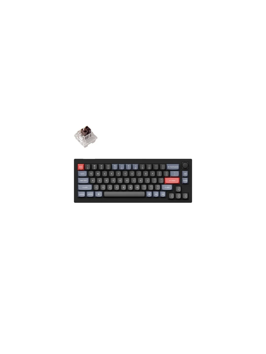 Клавиатура Keychron V2 68 Key QMK Keychron K PRO Red Hot-Swap RGB Knob Carbon Black