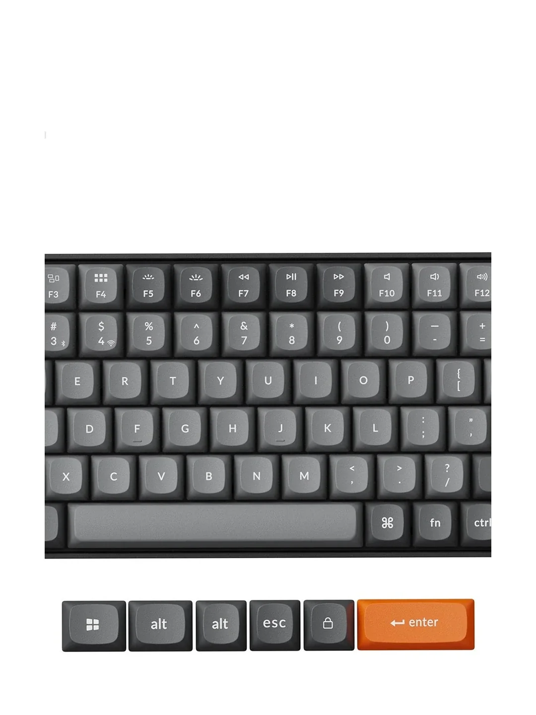 Клавиатура механическая Keychron K2 MAX 84Key, K super Banana, WL/BT/USB-A, QMK, EN/RU/UZ, White Led, черный K2M-A4-UZ