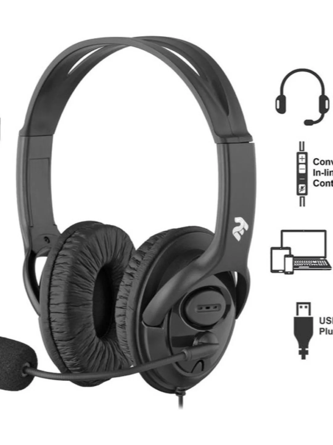 Гарнитура для ПК 2E CH13, Over-Ear, USB 2