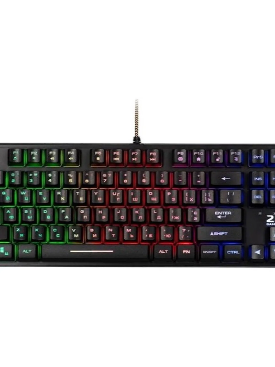 Клавиатура игровая 2E GAMING KG355 LED 87key USB Black Ukr 2