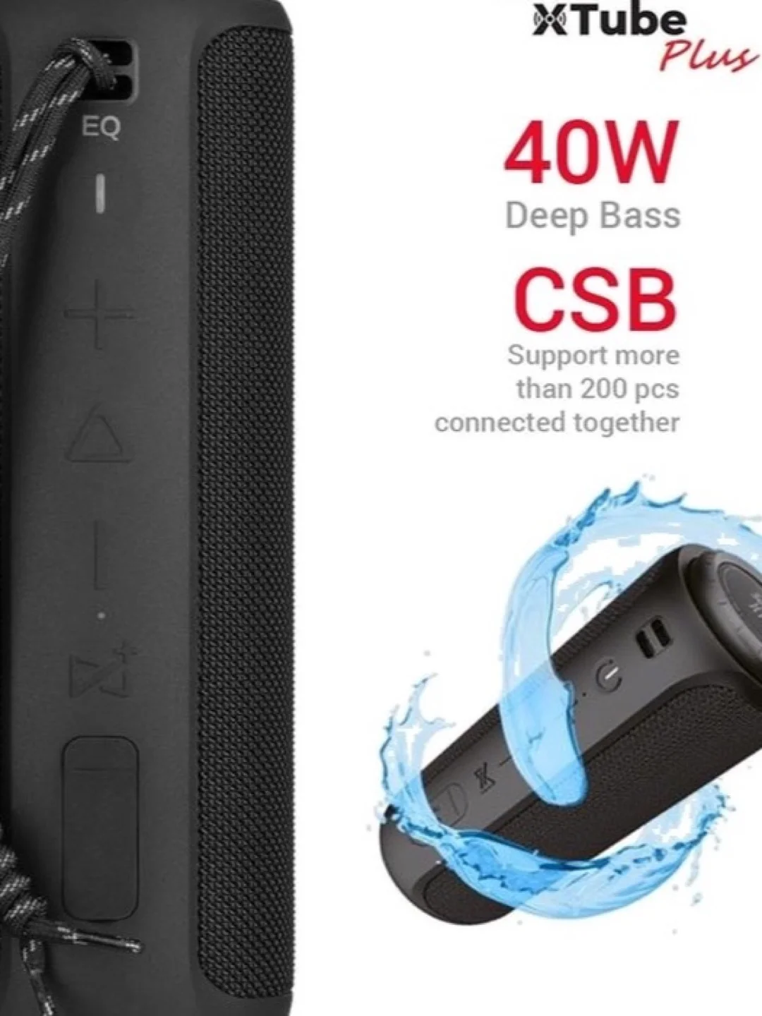 Акустическая система 2E SoundXTube Plus TWS, MP3, Wireless, Waterproof Blue