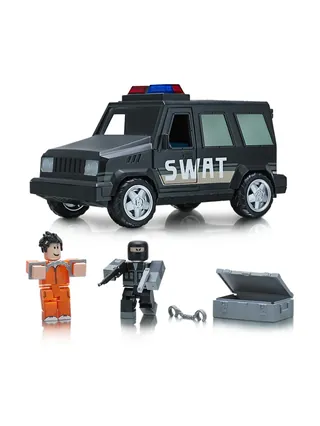 Jazwares Roblox o'yin kolleksion figurkasi Feature Vehicle Jailbreak: SWAT Unit W4. 2 dona to'plam