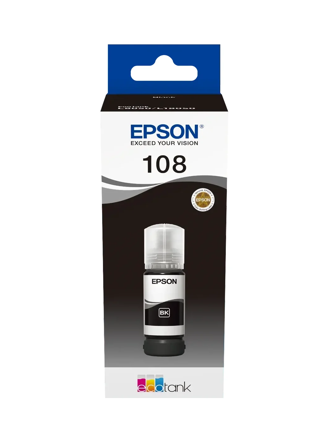 Epson 108 BK Ink Bottle (70 мл, 7200 стр., 2100 фото 10x15) для L8050 / L18050 2
