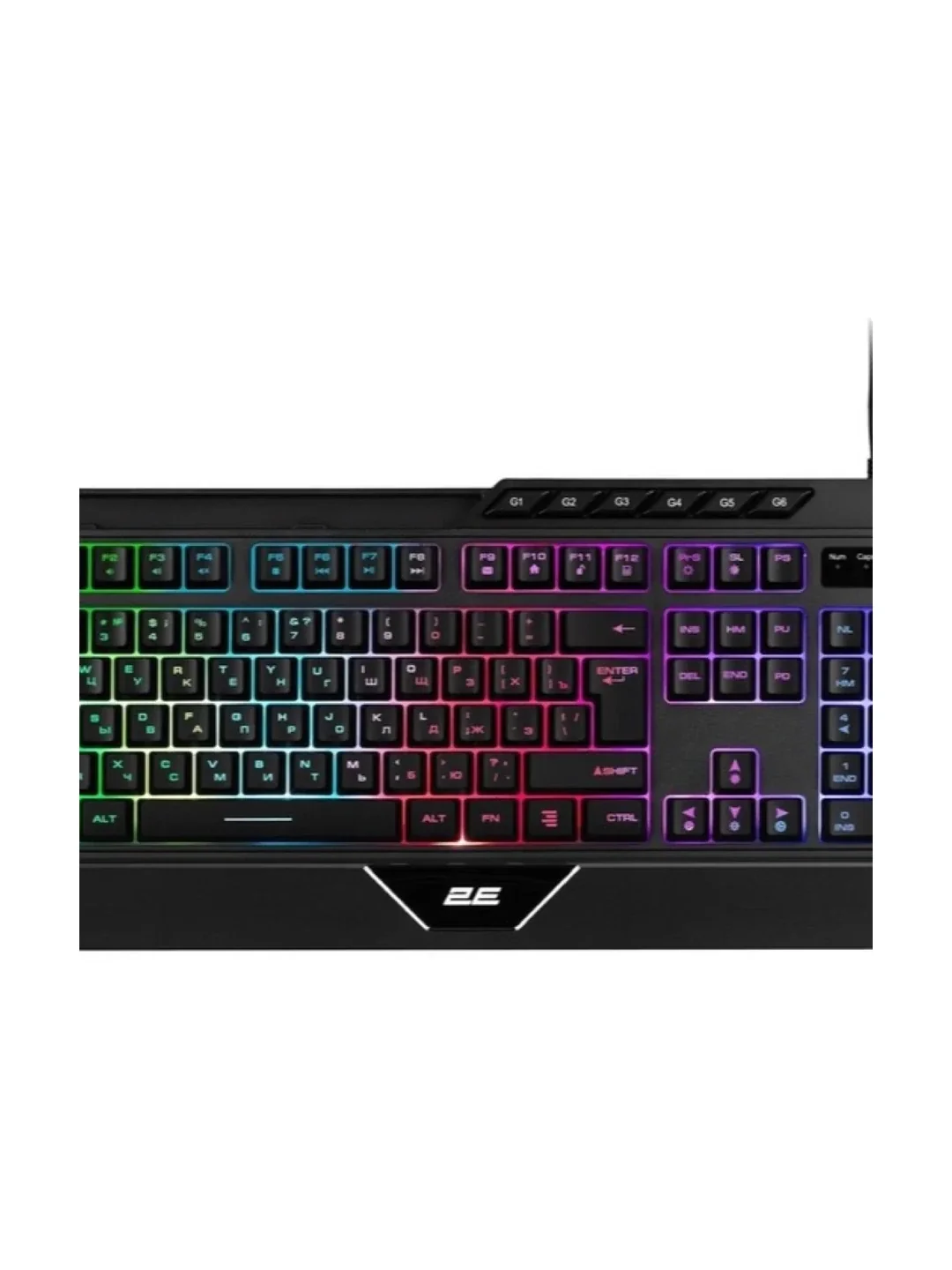 Клавиатура мембранная проводная 2E GAMING KG315 110key, USB-A, EN/RU, RGB, чёрный 2