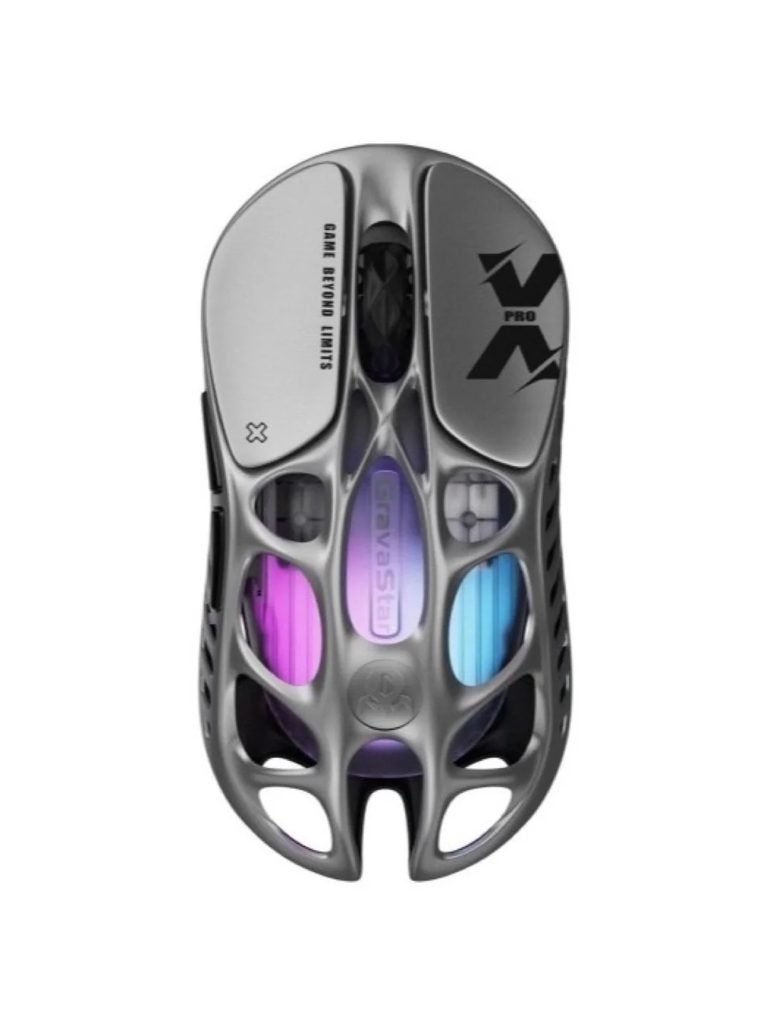 Мышь GravaStar Mercury X Pro, 8K, BT/WL/USB-A, RGB, сірий 2