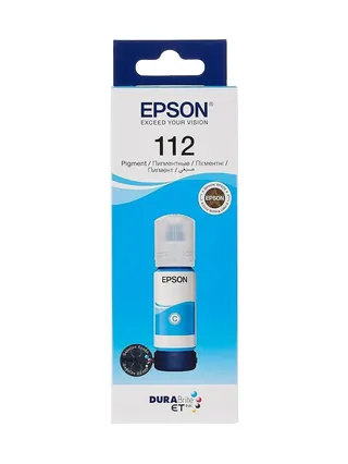 Epson 112 EcoTank Cyan ink bottle (70 мл, 6000 стр.) для L15150 / 15160 / 11160 / 6490 / 6570