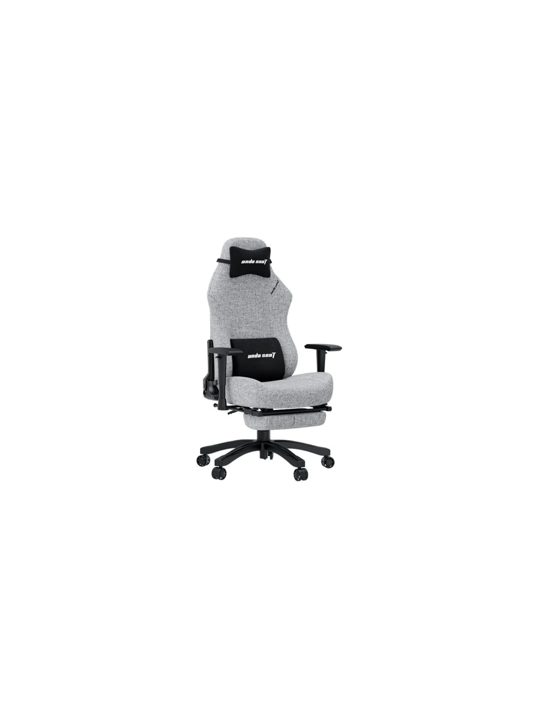 Кресло AndaSeat Luna Pro, льняная ткань, 1D-Armrests, серый темный