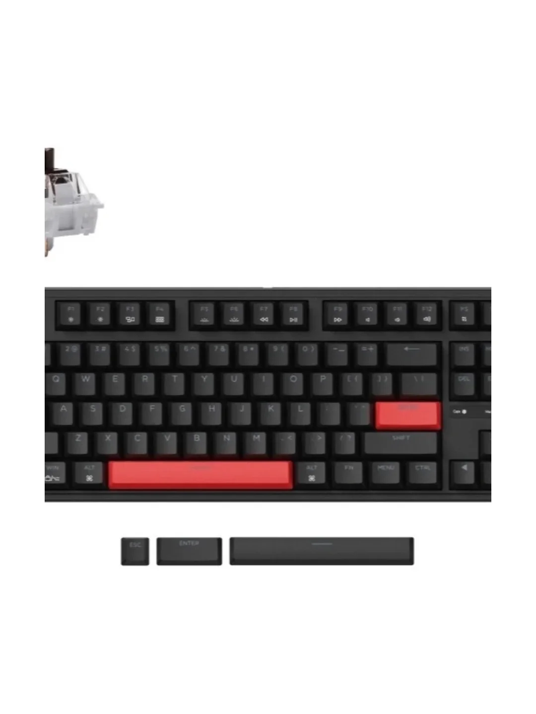 Keyboard Mechanical Keychron C3 Pro 87Key, K pro Brown, USB-A, QMK, Hot-swap, EN/RU/UZ, Red Led