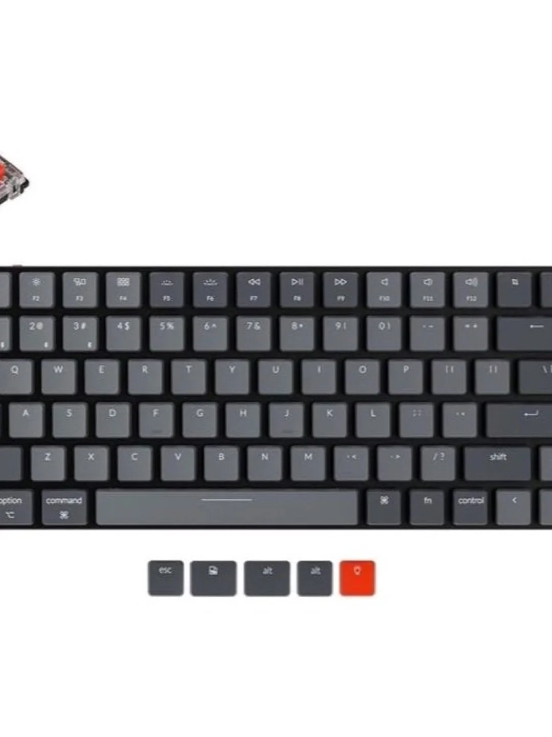 Клавиатура Keychron K3 84 Key Low Profile Gateron White LED Red 2
