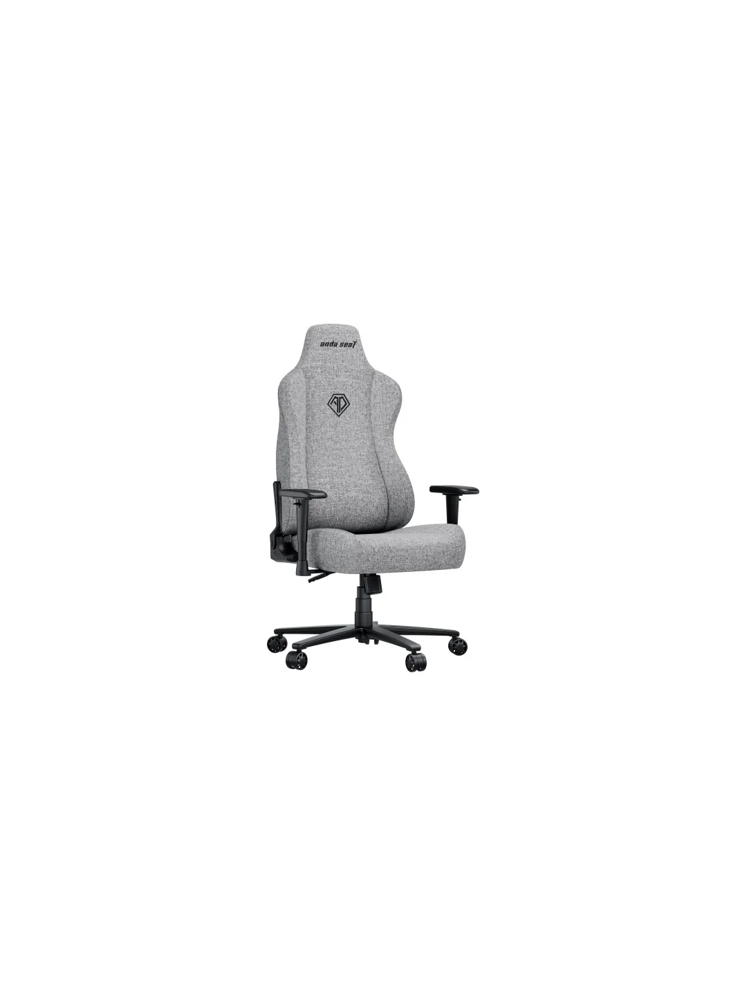Кресло AndaSeat Novis XL, льняная ткань, 1D-Armrests, серый