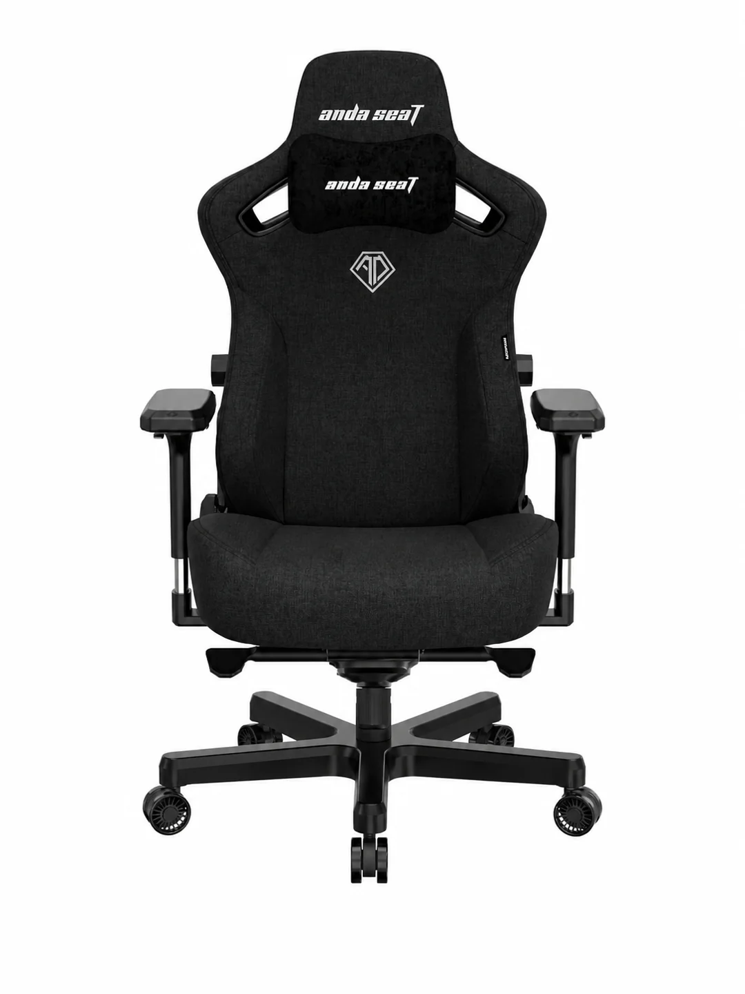 Кресло AndaSeat Kaiser 3E, льняная ткань, 4D-Armrests, чёрный