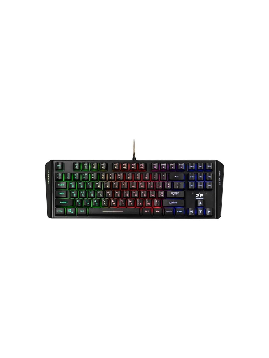 Клавиатура игровая 2E GAMING KG355 LED 87key USB Black Ukr