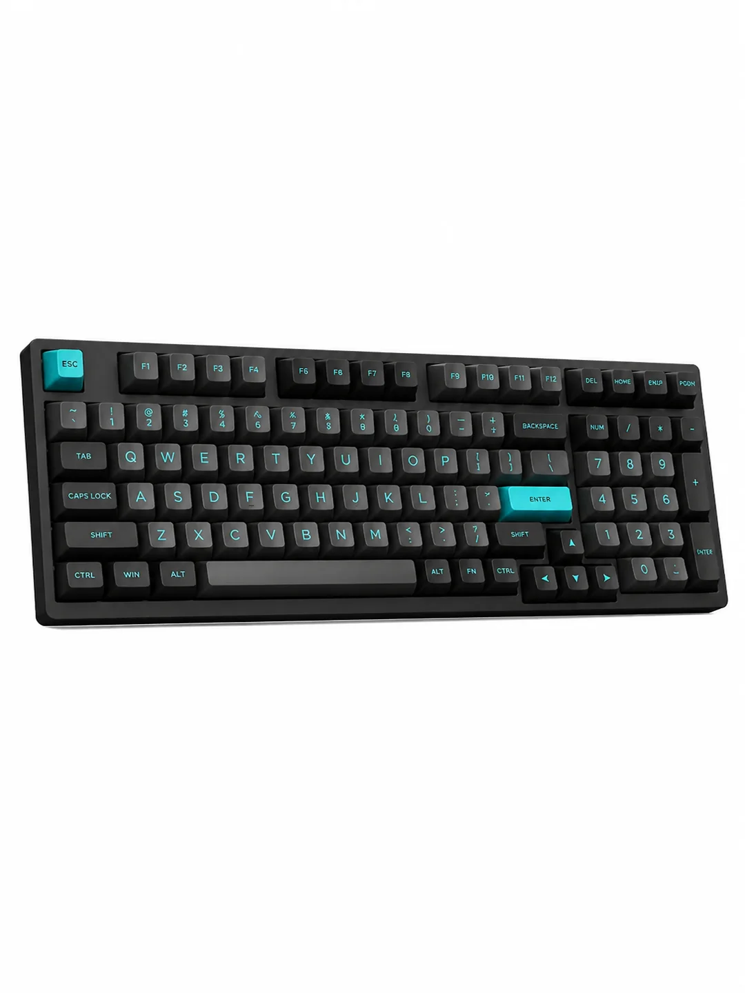 Клавиатура Akko 3098B Black&Cyan CS Silver RGB