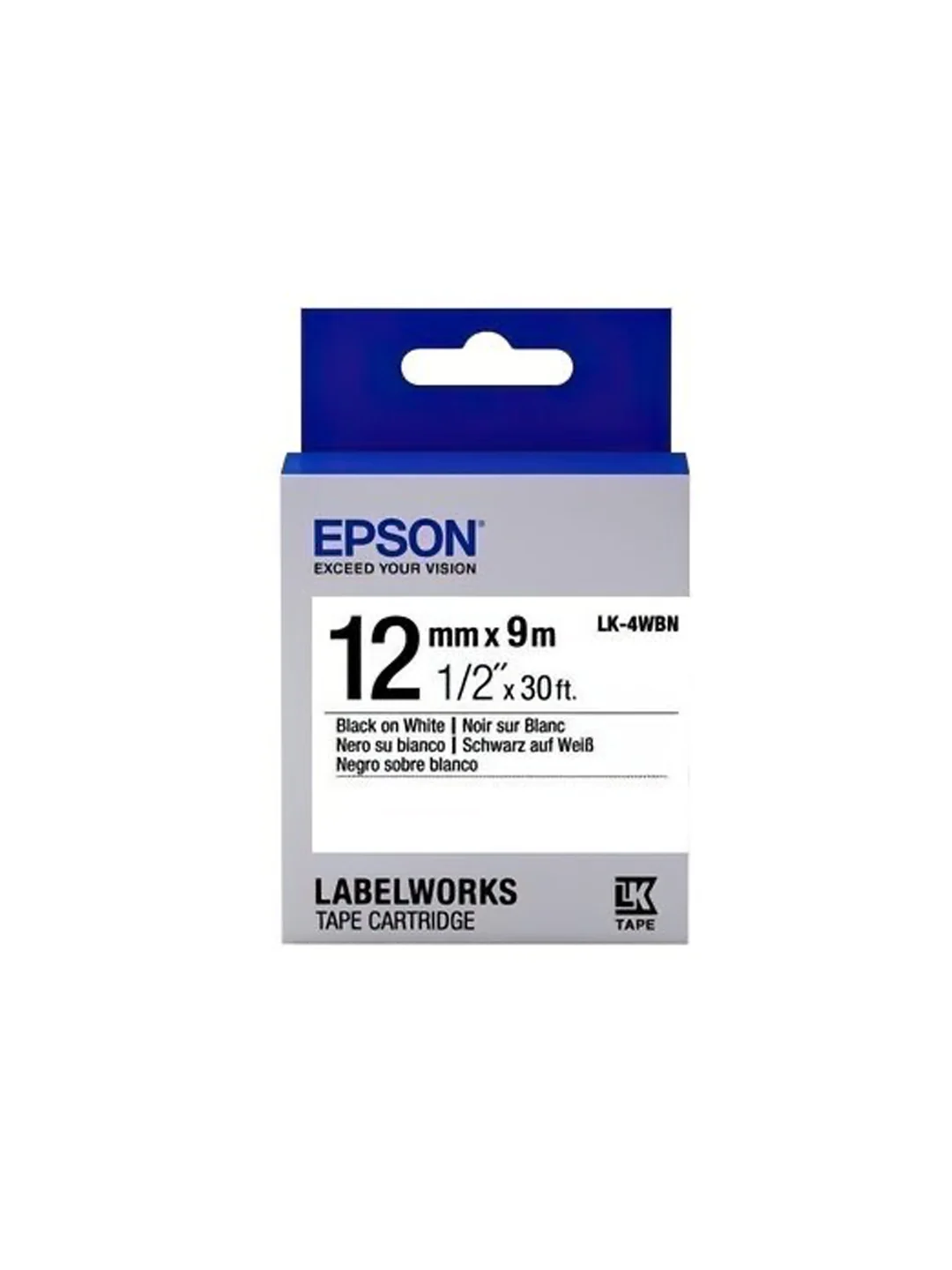 Epson Tape - LK4WBN Std Blk/Wht 12/9 лента 12mm / 9m для LW400 / LW700 2