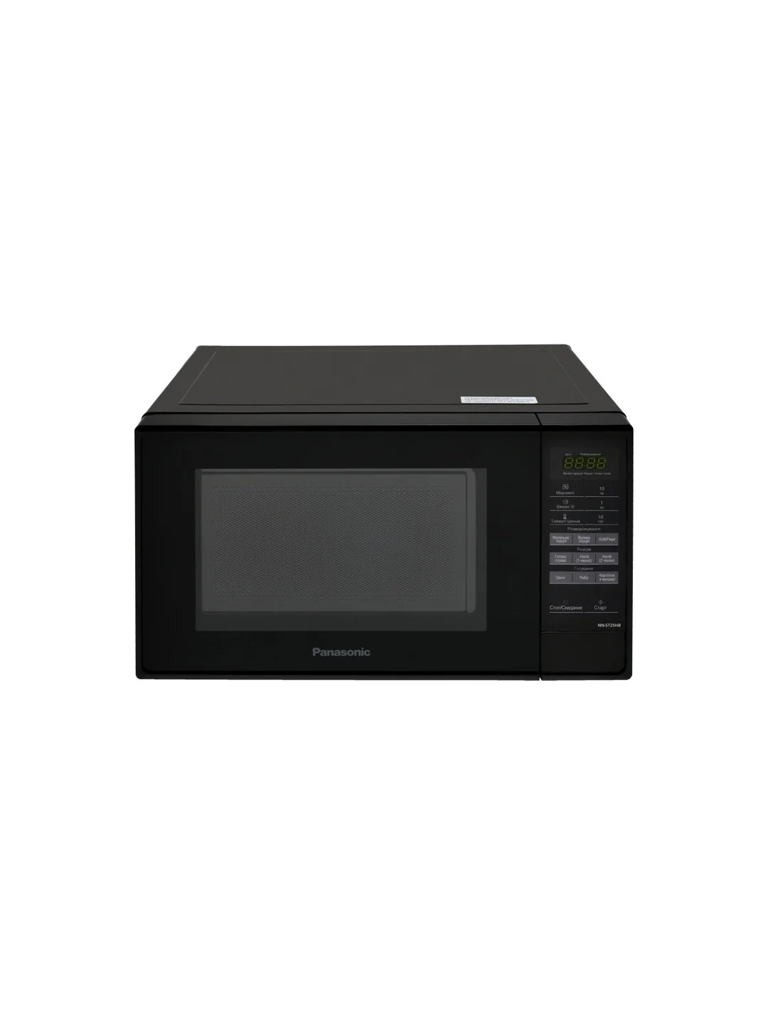 Микроволновая печь Panasonic, 20л, 800Вт, ЖК-дисплей, откр.кнопкой, черный