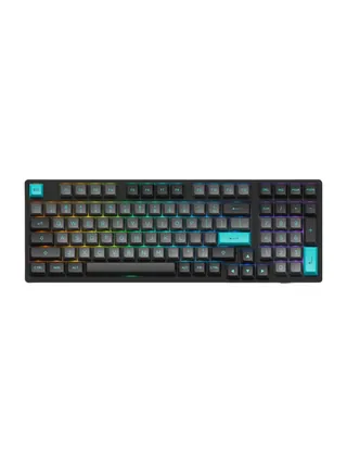 Клавиатура Akko 3098B Black&Cyan CS Silver RGB