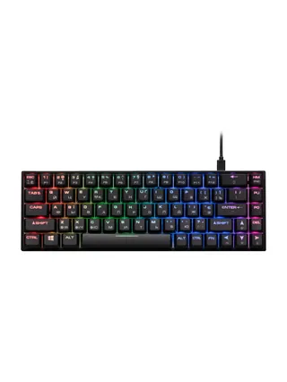 Клавиатура игровая 2E GAMING KG380 RGB 68key Gateron Red Switch BT/USB Black Ukr
