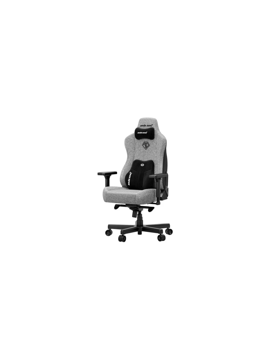 Кресло AndaSeat Kaiser 3Е XL, льняная ткань, 4D-Armrests, серый тёмный