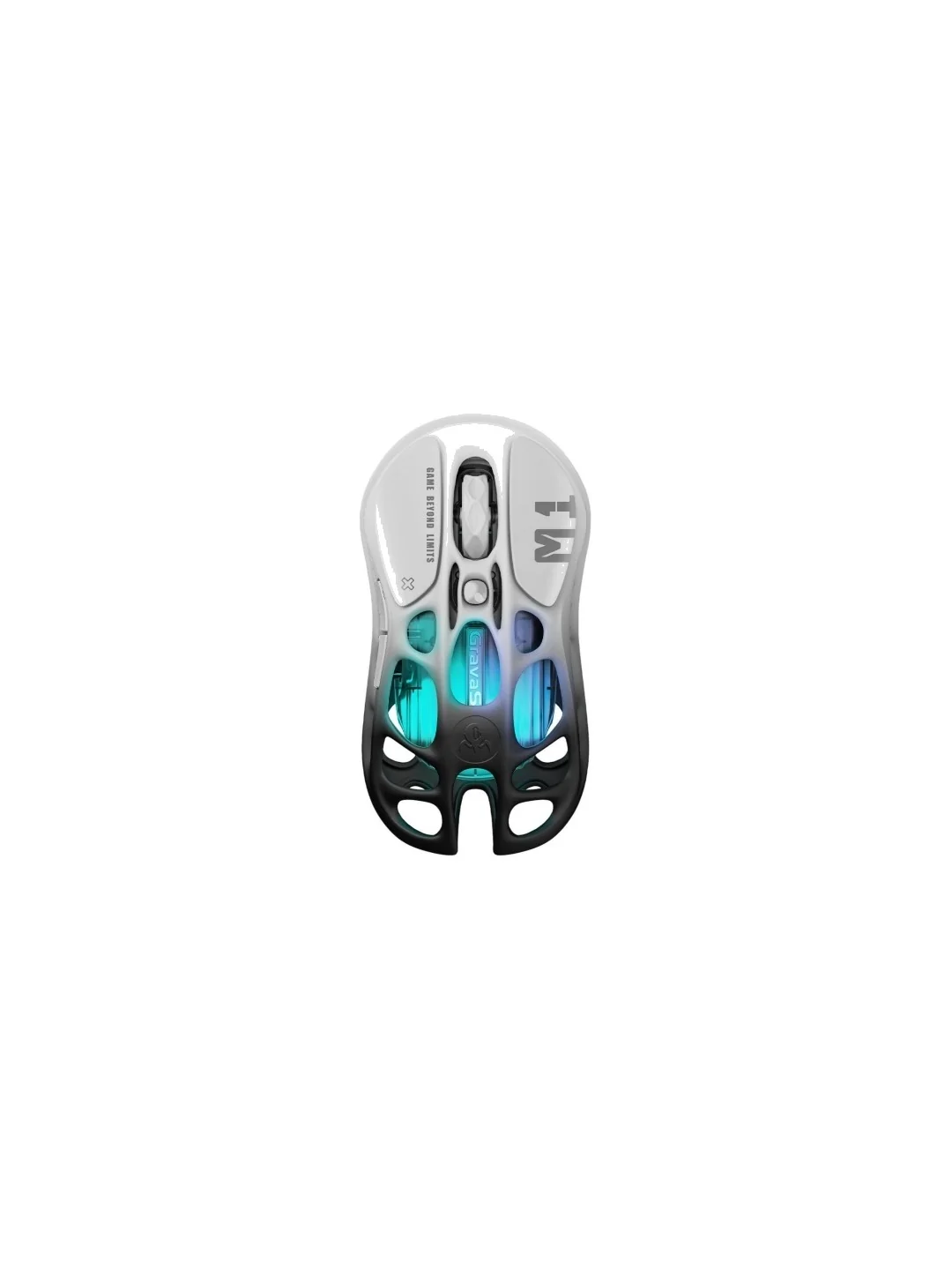 Мышь GravaStar Mercury M1 Pro, BT/WL/USB-A, RGB, чорно-білий