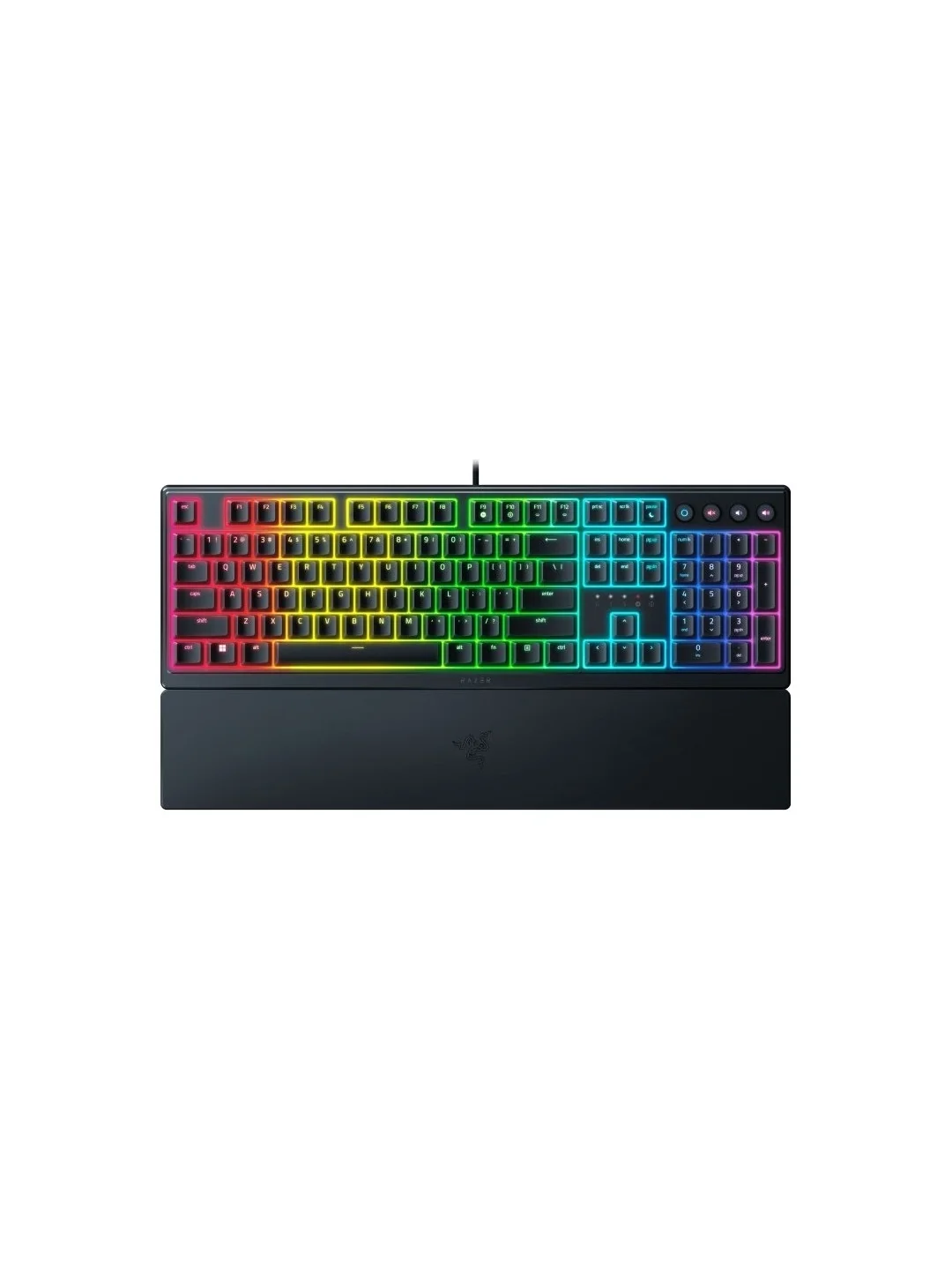 Клавиатура проводная Razer Keyboard mechanical Ornata V3 104key, Mecha-Membrane Switch, USB-A, EN/RU, RGB, black