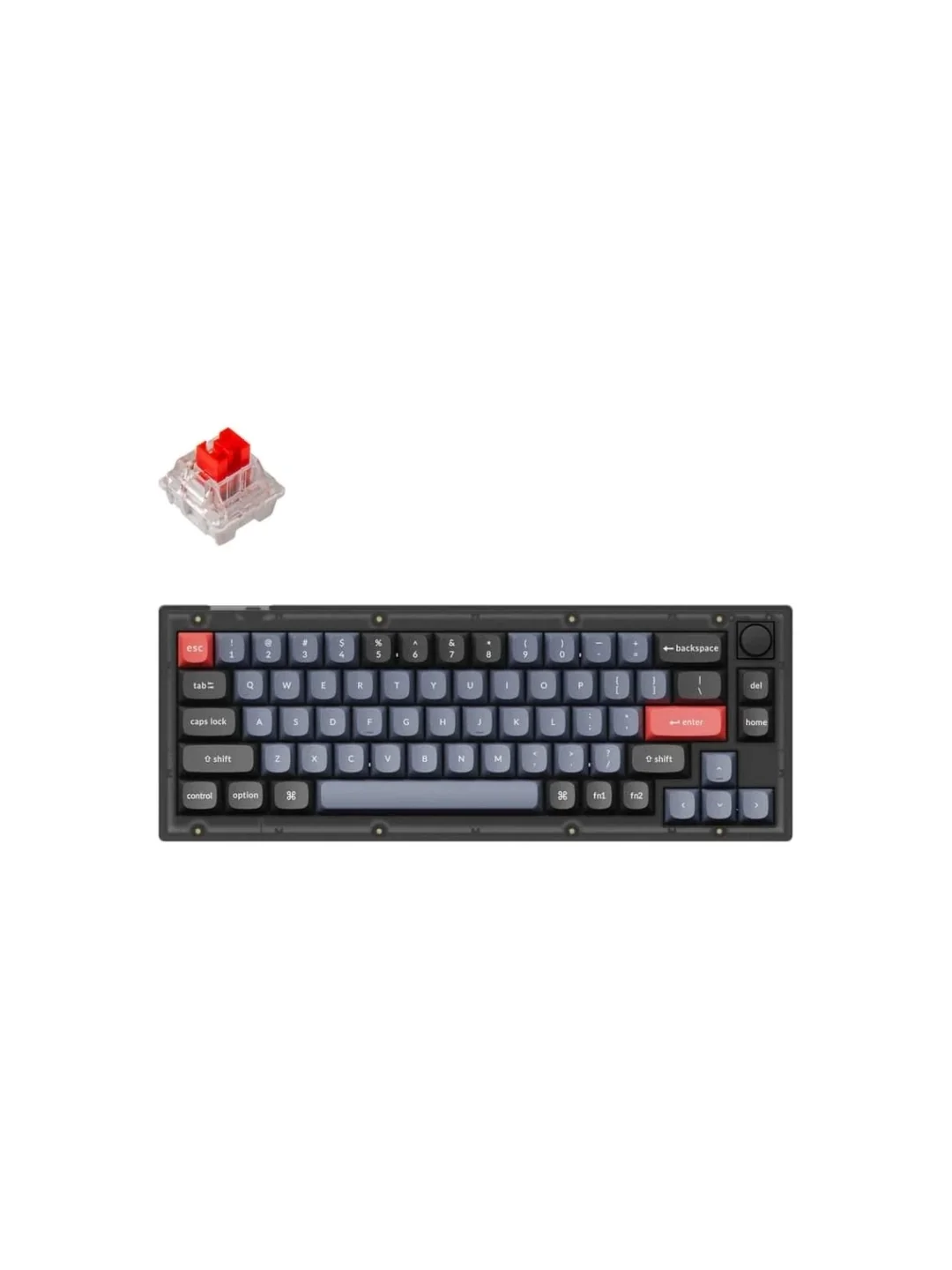 Клавиатура Keychron V2 68 Key QMK Keychron K PRO Blue Hot-Swap RGB Knob Carbon Black