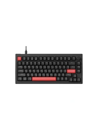 Lemokey X4 84Key mexanik klaviatura, Keychron Brown, USB-A, QMK, EN/KZ/RU, Qizil LED, qora
