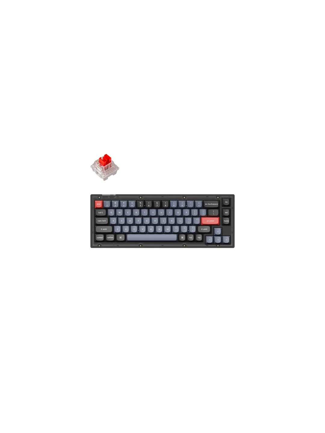 Клавиатура Keychron V2 68 Key QMK Keychron K PRO Red Hot-Swap RGB Knob Frosted Black