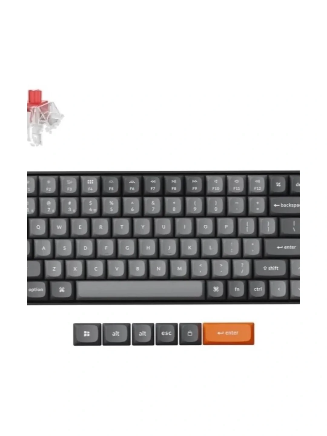 Клавиатура механическая Keychron K2 MAX 84Key, K super Red, WL/BT/USB-A, QMK, EN/RU/UZ, White Led, черный K2M-A1-UZ