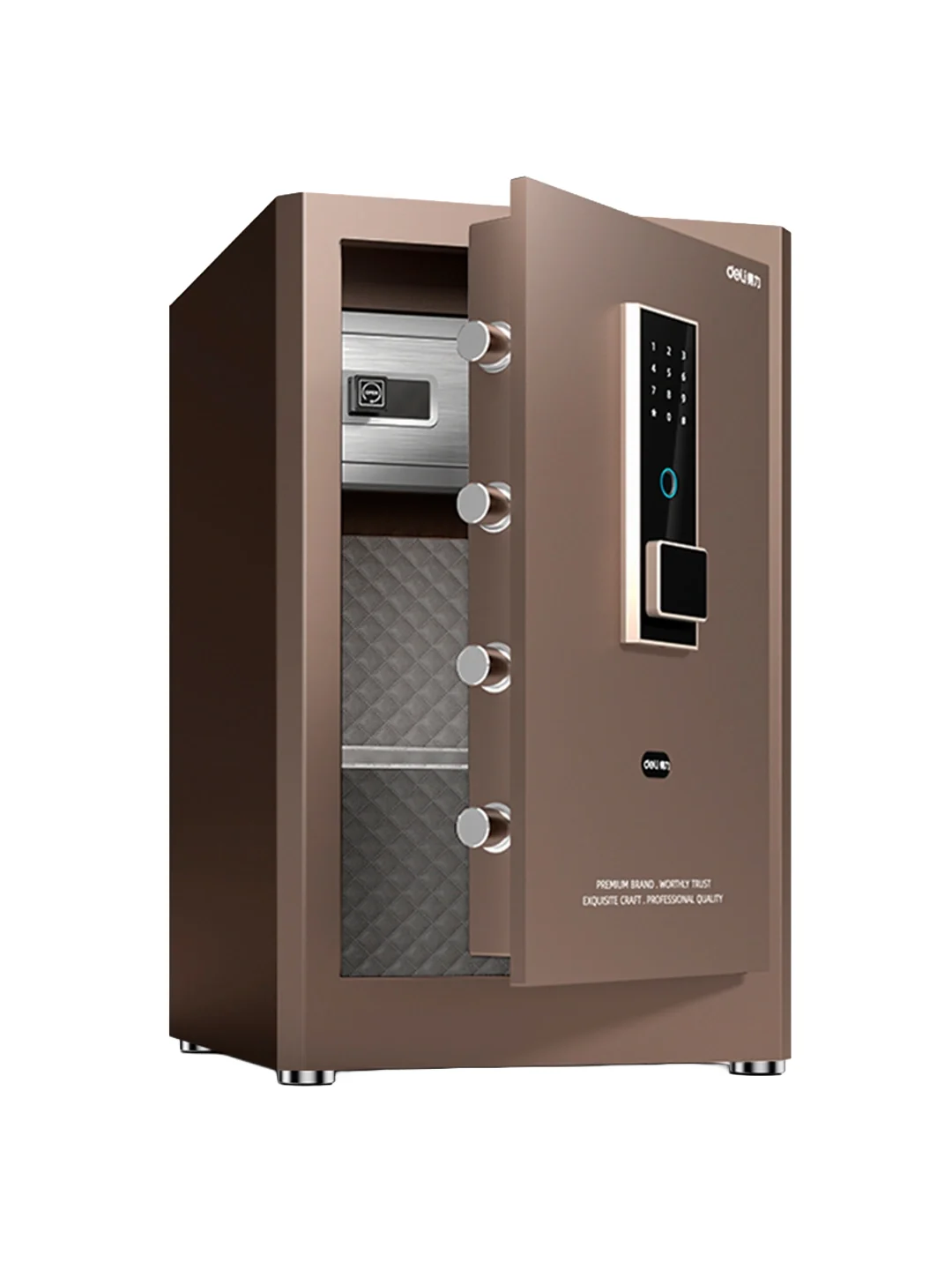 Сейф H600*W380*D360 с отпечатком (зол) AE66-ZM Deli