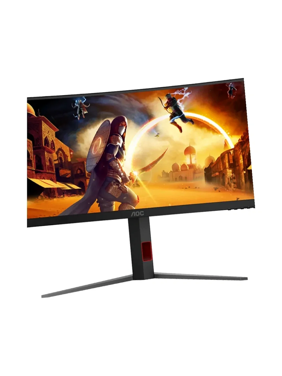 AOC - 34" CU34G4/01 Curved Monitor, VA, 0.5ms, 180Hz, WQHD (3440x1440), HDMI, DisplayPort, Black 2