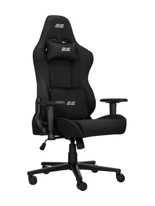2E GAMING BUSHIDO Lite o'yin kursisi, mato, 2D-qo'ltiqlar, qora