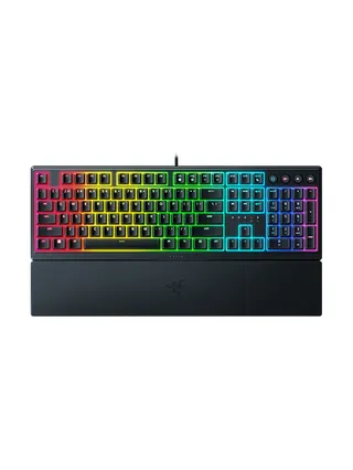 Клавиатура механическая проводная Razer Ornata V3 104key, Mecha-Membrane Switch, USB-A, EN/RU, RGB, black