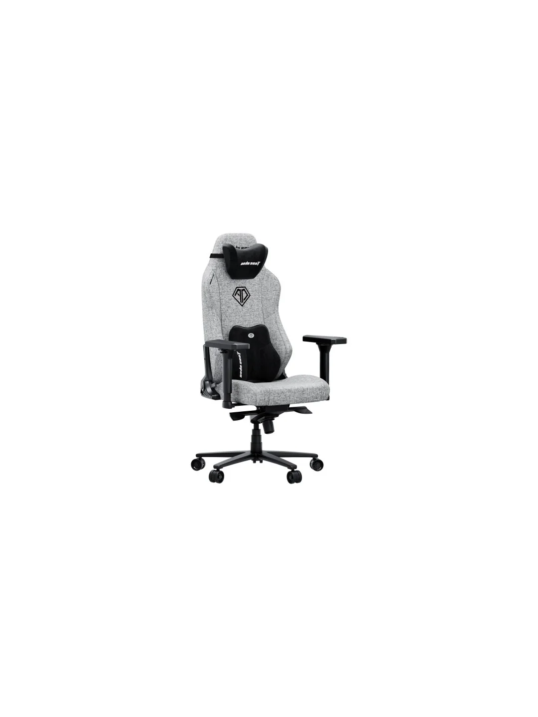 Кресло AndaSeat Phantom 3 XL, льняная ткань, 4D-Armrests, серый