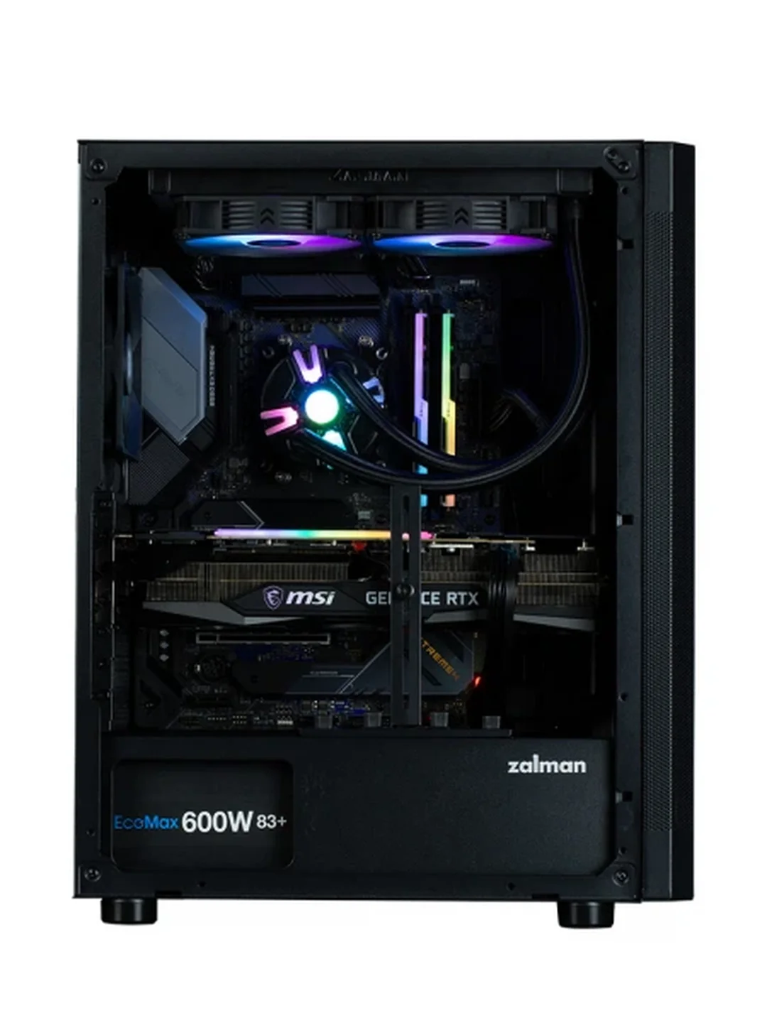 Zalman I4 korpusi BPsiz 2xUSB3.0, 1xUSB2.0 6x120mm VGA 320mm LCS tayyor Mesh yon/old panel ATX qora 2