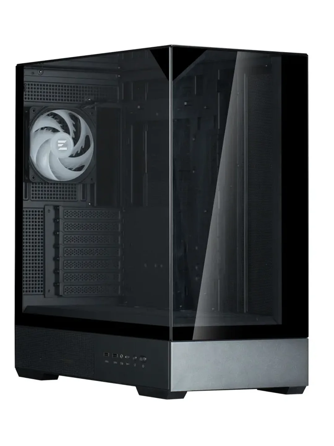 Корпус Zalman P40 Prism без БП, 2xUSB3.0, 1xUSBType-C, 1x120мм ARGB, VGA ___мм, LCS ready, TG 3x Panels, ATX, чёрный 2