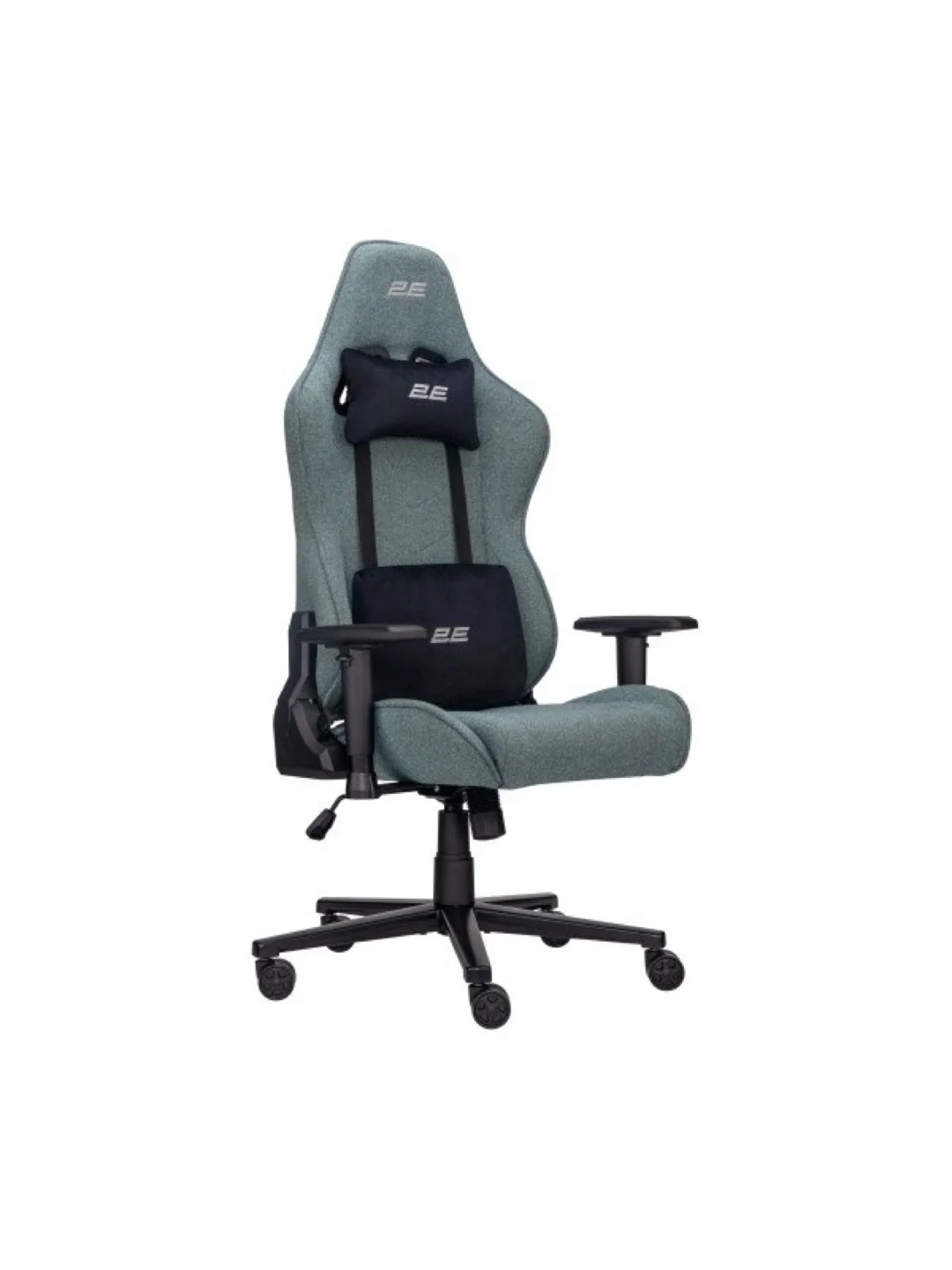 Кресло 2E GAMING BUSHIDO Lite, ткань, 2D-Armrests, зелёный тёмный 2