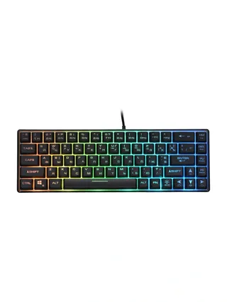 Клавиатура игровая 2E GAMING KG345 Transparent USB Black Ukr
