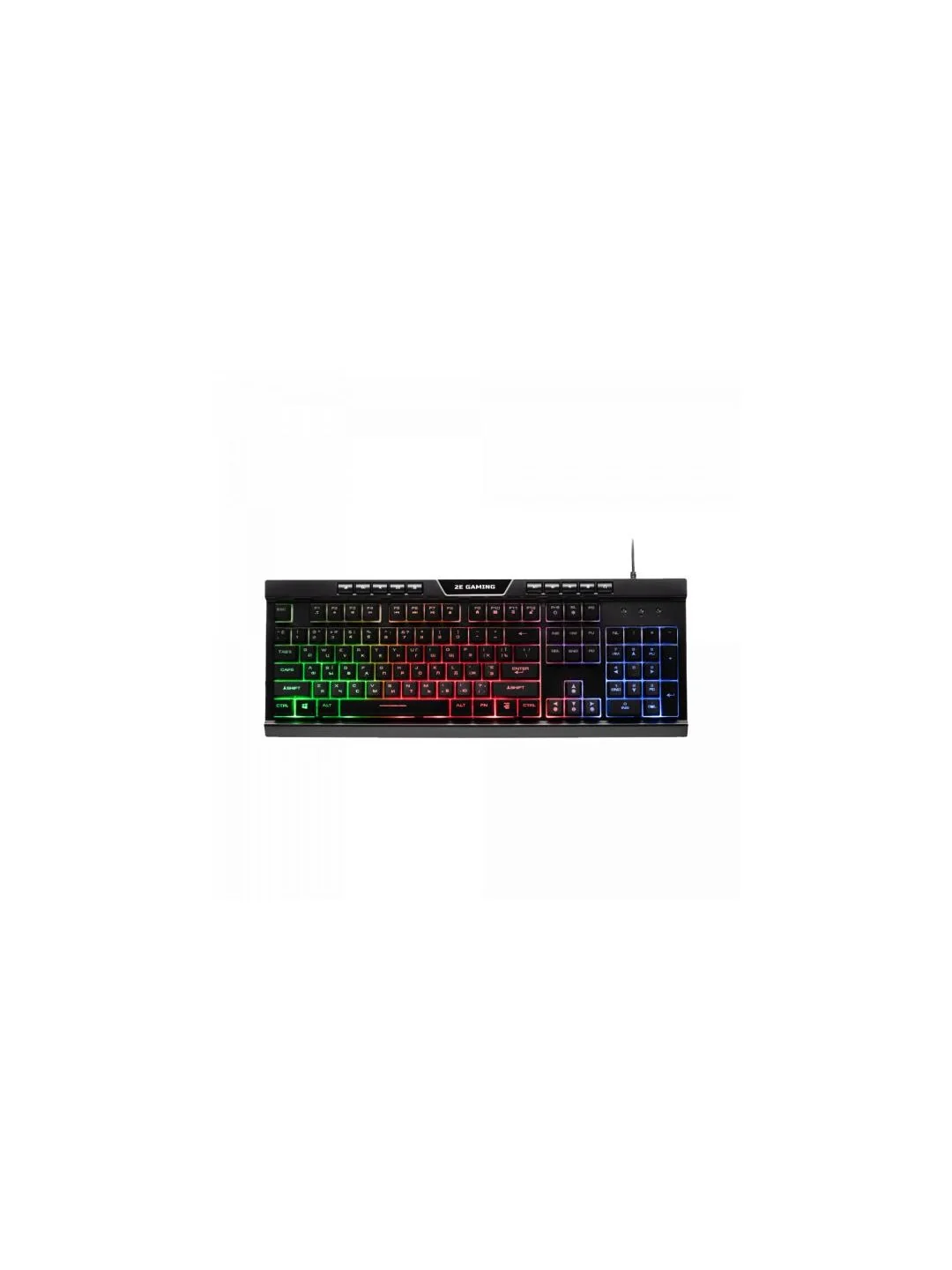 Клавиатура мембранная проводная 2E GAMING KG300 114key, USB-A, EN/RU, LED, чёрный 2